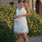 Girly Charms Sequin Fringe Mini Dress