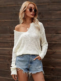 Neck Knit with Notched Top Slit