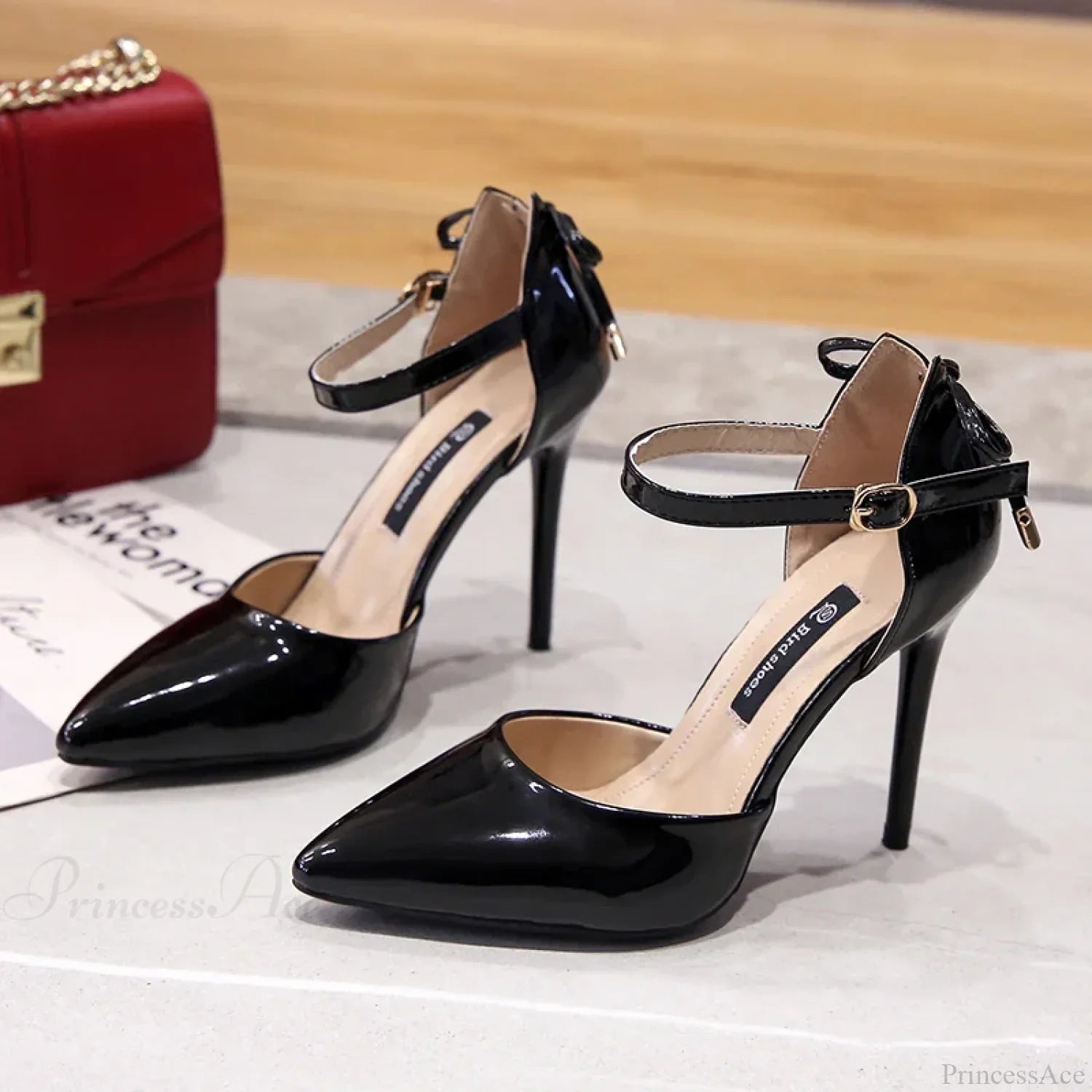 New Pumps Shoes PointedFashion Sexy Black Wedding Bridal Ladies Heels High Heel