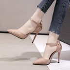 New Pumps Shoes PointedFashion Sexy Black Wedding Bridal Ladies Heels High Heel