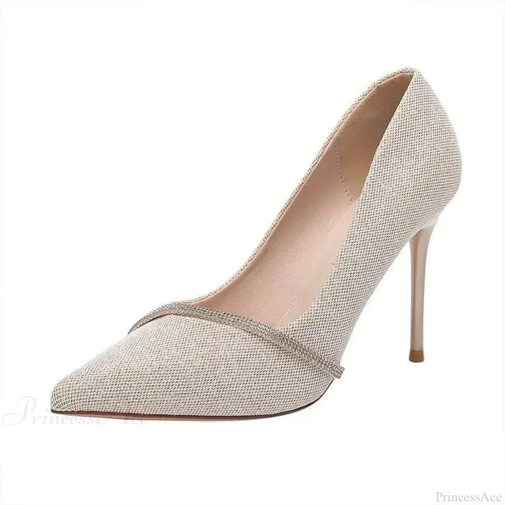 New Rhinestone Pointy HeelsFashion Stiletto Bridesmaid Shoes High Heel
