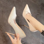 New Rhinestone Pointy HeelsFashion Stiletto Bridesmaid Shoes High Heel