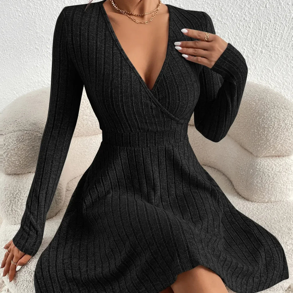 New Slim Sexy Sheath Dress Waist Slimming Short Little Black Dress