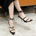 New Summer Pointed Open Toe Buckle Thin Sandals Casual Party Dress High Heel