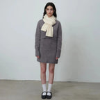 New Warm Knitted Wool Blended Scarf for Autumn Winter Comfort