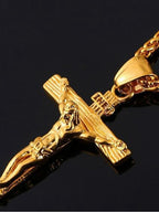 Pendant Cross Necklace for Men and Women Alloy Classic Christmas Daily Use