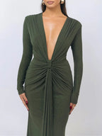 Oaklynn Bodycon Split Maxi Dress