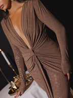 Oaklynn Bodycon Split Maxi Dress