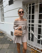 Off Shoulder Cashmere Sweater