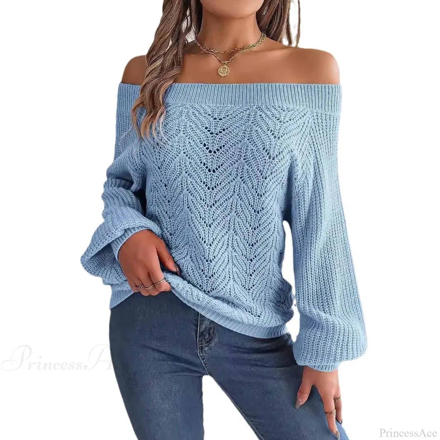 Off - Shoulder Elegant Spring Sweater