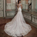 Off-Shoulder Lace Mermaid Wedding Dress