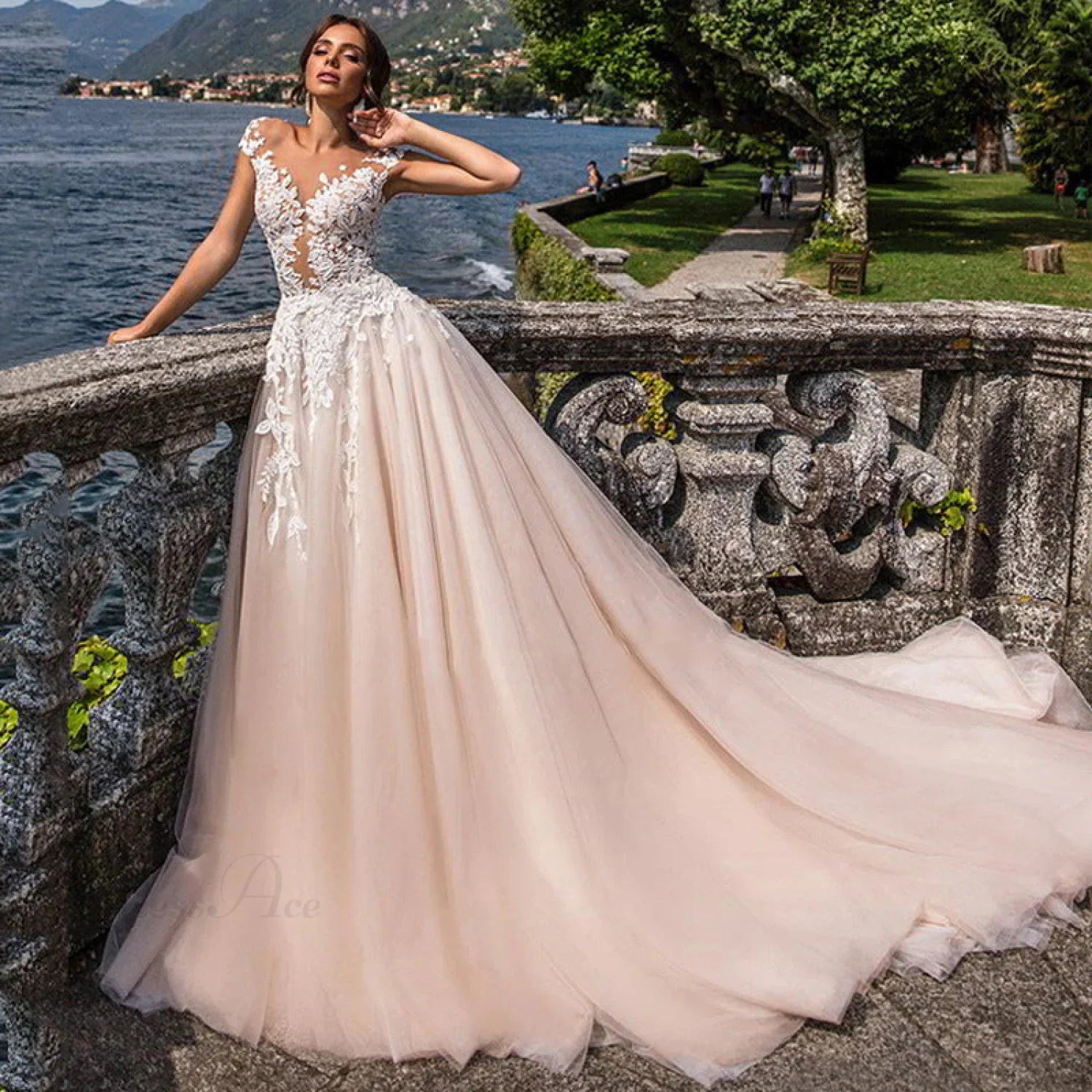 Off-Shoulder Minimalist Wedding Dress