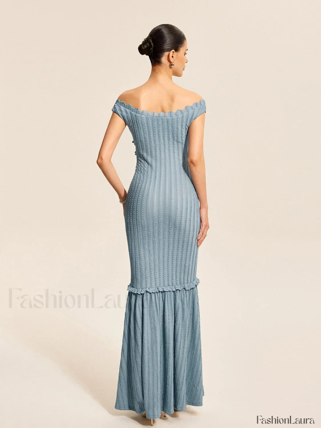 Off Shoulder Ruffle Detail Dress