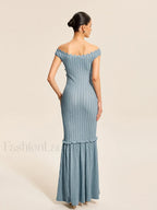 Off Shoulder Ruffle Detail Dress