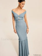 Off Shoulder Ruffle Detail Dress