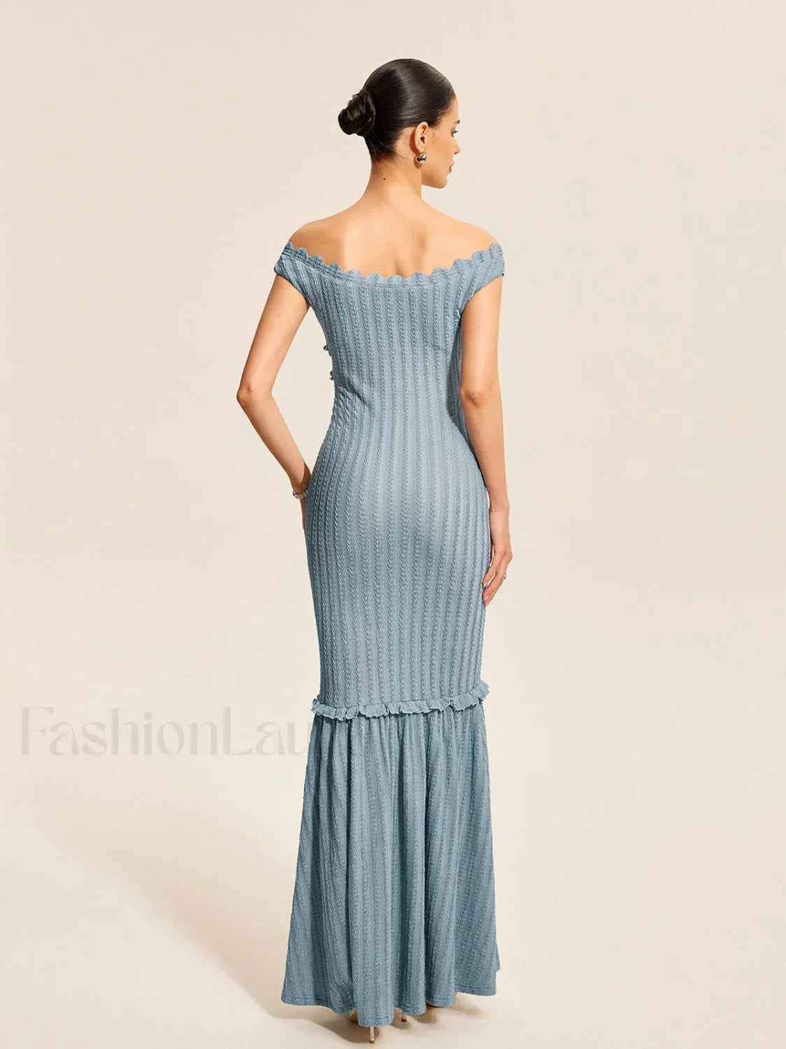 Off Shoulder Ruffle Detail Dress