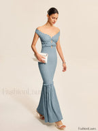 Off Shoulder Ruffle Detail Dress