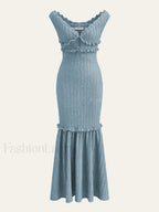 Off-Shoulder Ruffle Detail Dress