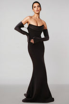 Justa One Shoulder Long Sleeve Maxi Dress