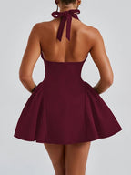 Olive Sleeveless Mini Dress