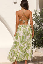 Guadalupe Aesthetic Floral Cut Out Midi Dress Evening Wear Edit
