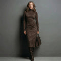 Anya | Suede Maxi Dress