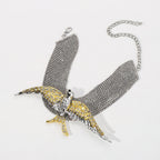 Opulent Crystal Bird Layered Tennis Choker Necklace