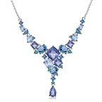 Swiss Blue Topaz Mystic Quartz Pendant Necklace