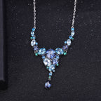 Swiss Blue Topaz Mystic Quartz Pendant Necklace