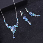 Swiss Blue Topaz Mystic Quartz Pendant Necklace