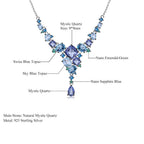 Swiss Blue Topaz Mystic Quartz Pendant Necklace
