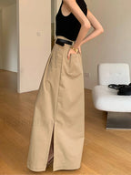 High-Waist Pleated Flared Elegant Midi Skirt