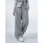 Oversized Gray Y2K Women Sweatpants Pants