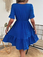 Parker Ruffle Hem Tiered Mini Dress