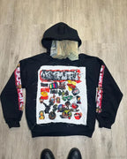 Patched Pullover Sweatshirt Hoodie