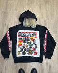 Patched Pullover Sweatshirt Hoodie