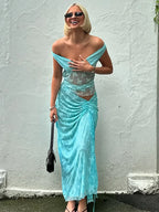 Patchwork Lace V-neck Skirt Vacation Dress