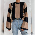 Patchwork Striped Women's Sweater