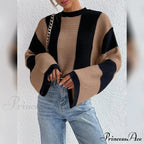 Patchwork Striped Women's Sweater