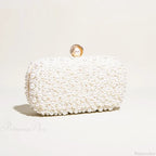 Pearl Crystal Beaded Evening Wristlet