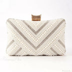 Pearl Diamond Wedding Evening Clutch Wristlet