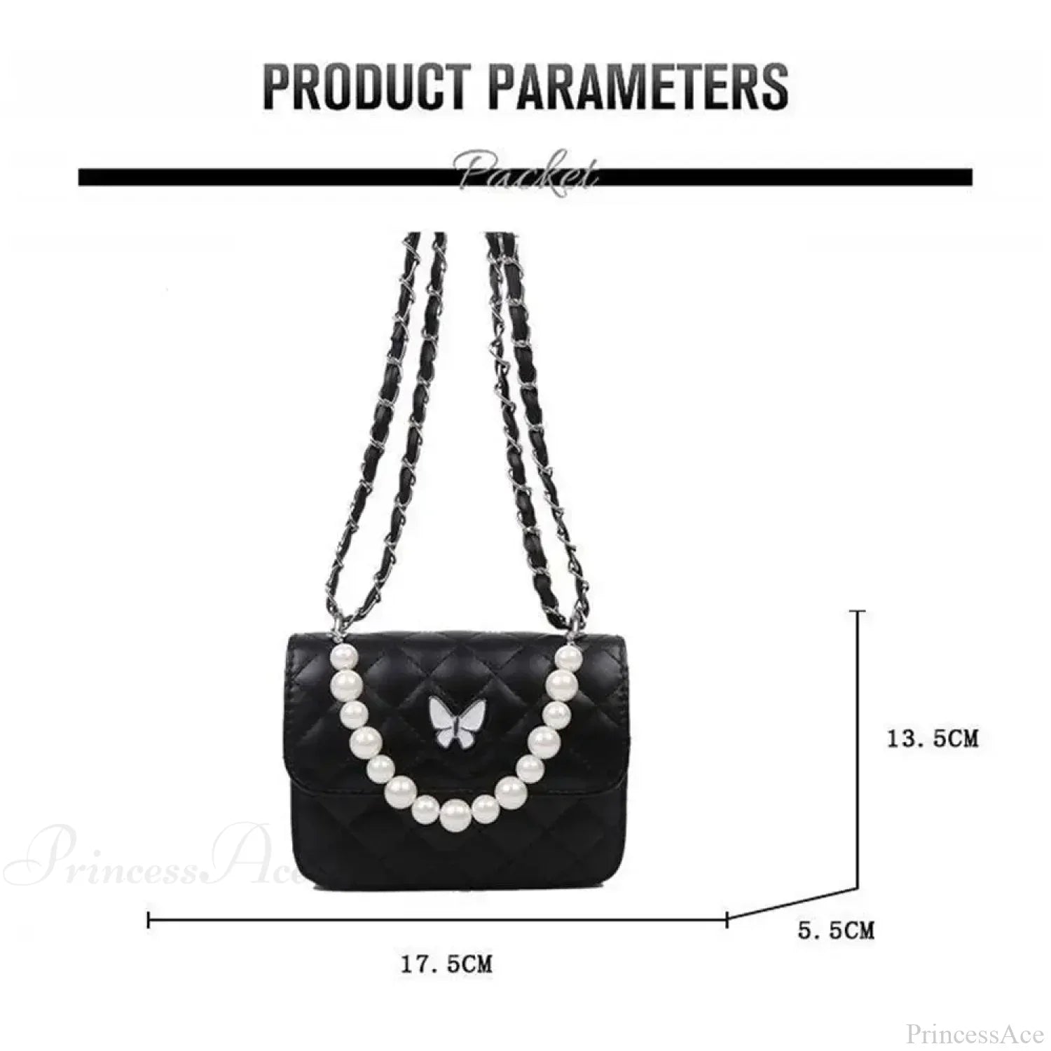 Pearl Shoulder Handbag PU Leather All-Match Tote