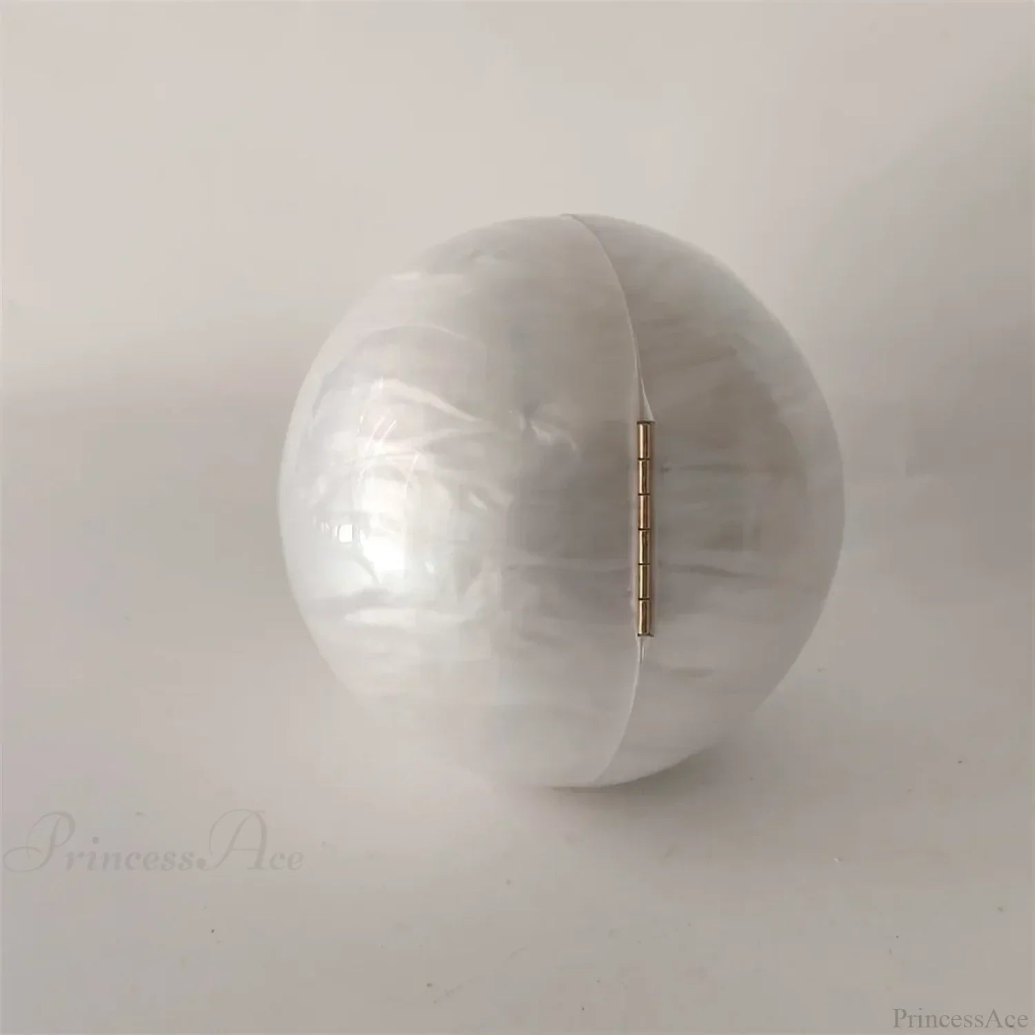Pearl White Egg Acrylic Box Oval Bridal Messenger Clutch Bag