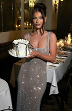 Giovanna Elevated Altea Long Glittery Dress Chic Silhouette Collection