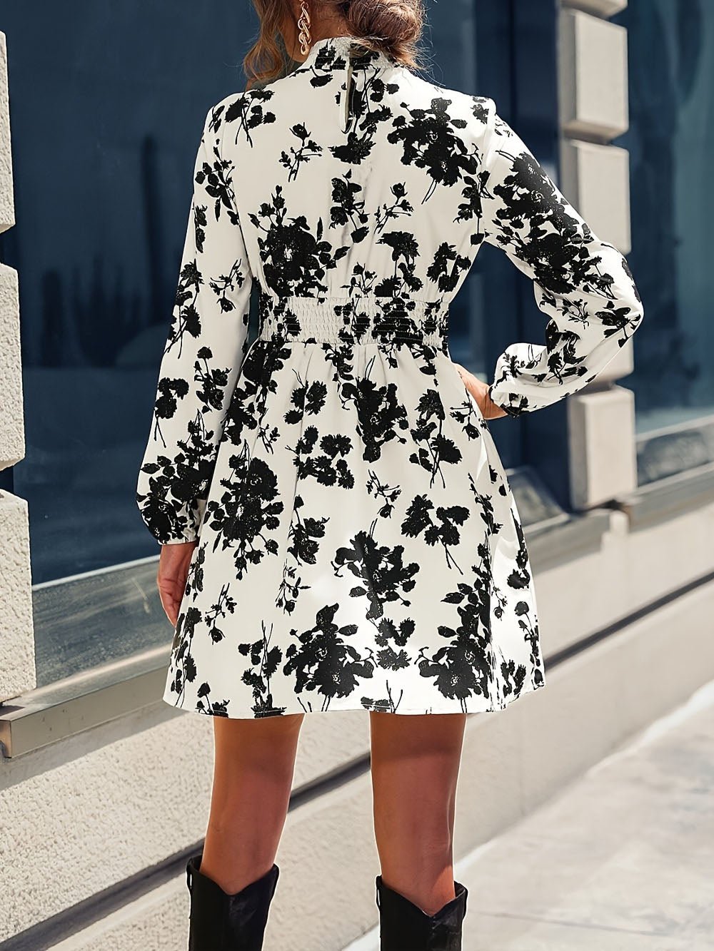 Peyton Floral Long Sleeve Mini Dress