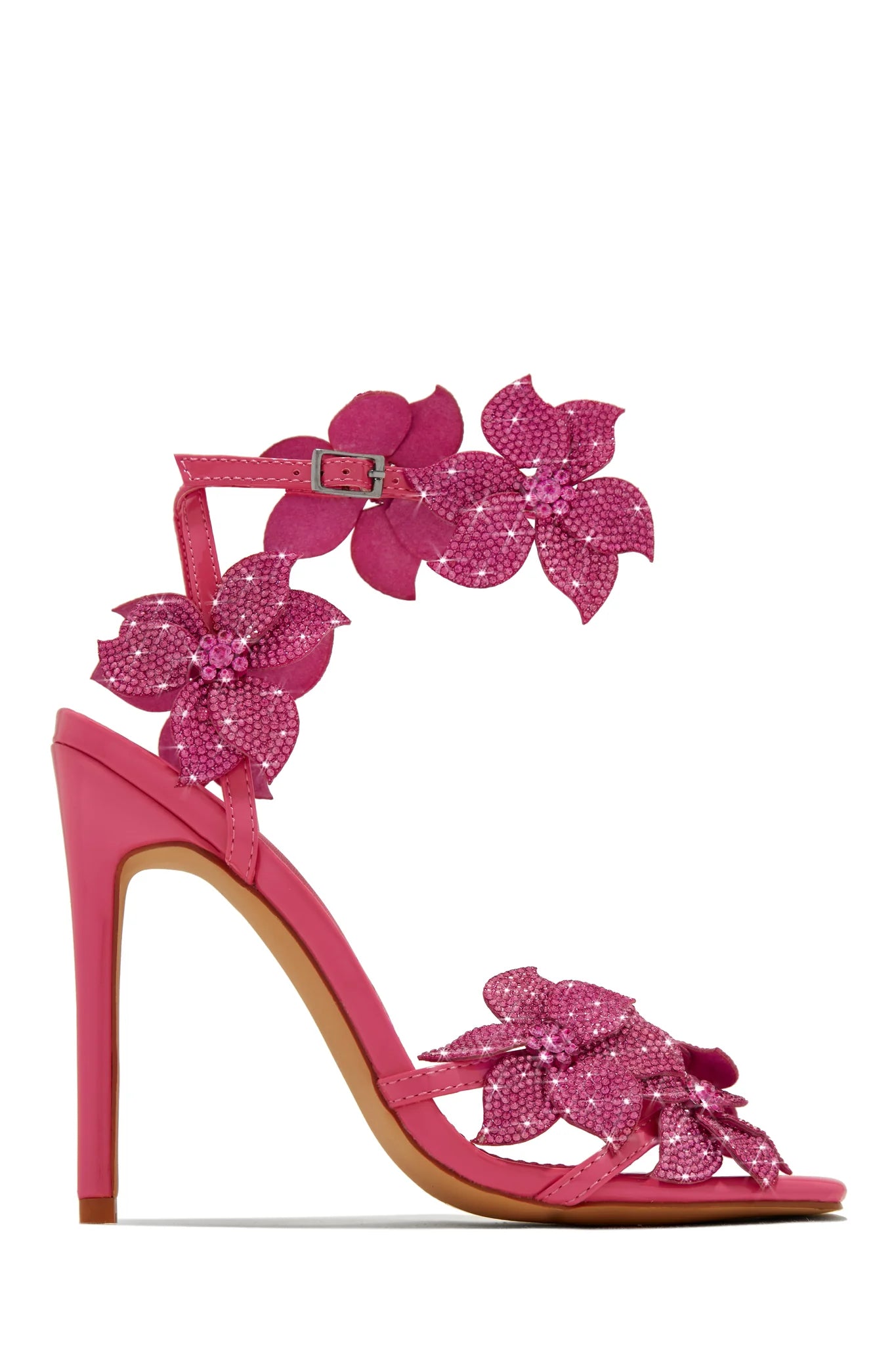 Romi Pink Flower Heels