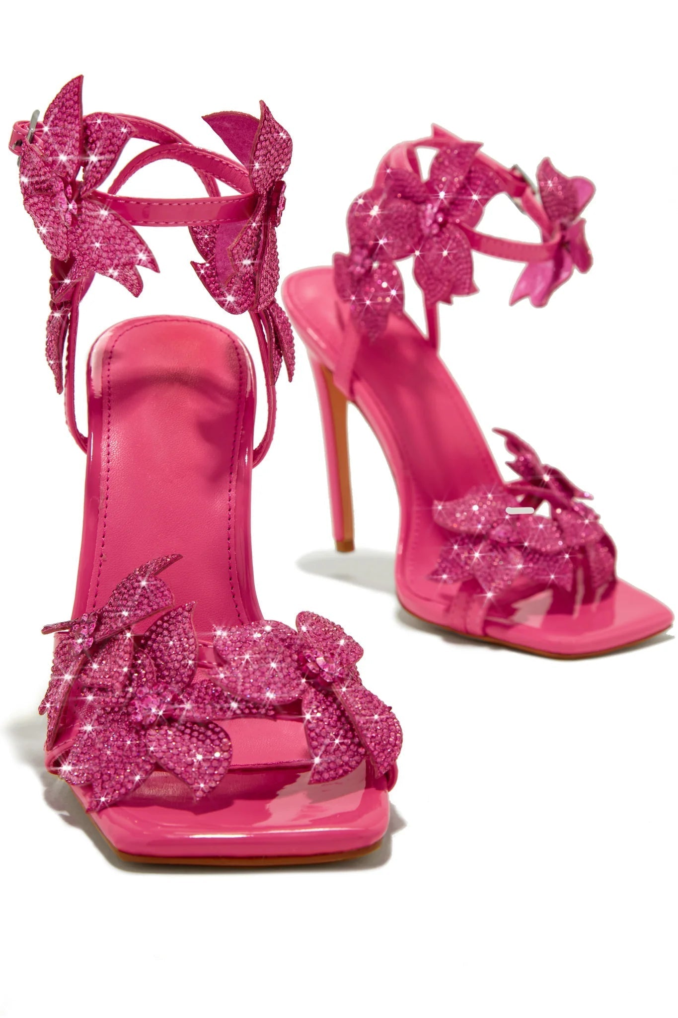 Romi Pink Flower Heels