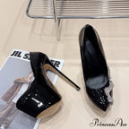 Pink High Heels Women Pumps with Crystal Platform Stiletto - Spring/Autumn Fashion - Round Toe - Wedding/Stripper Shoes