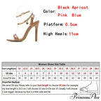 Pink Patent Leather Summer Women's Sandals with Metal Chain Ankle Strap and Stiletto Heels