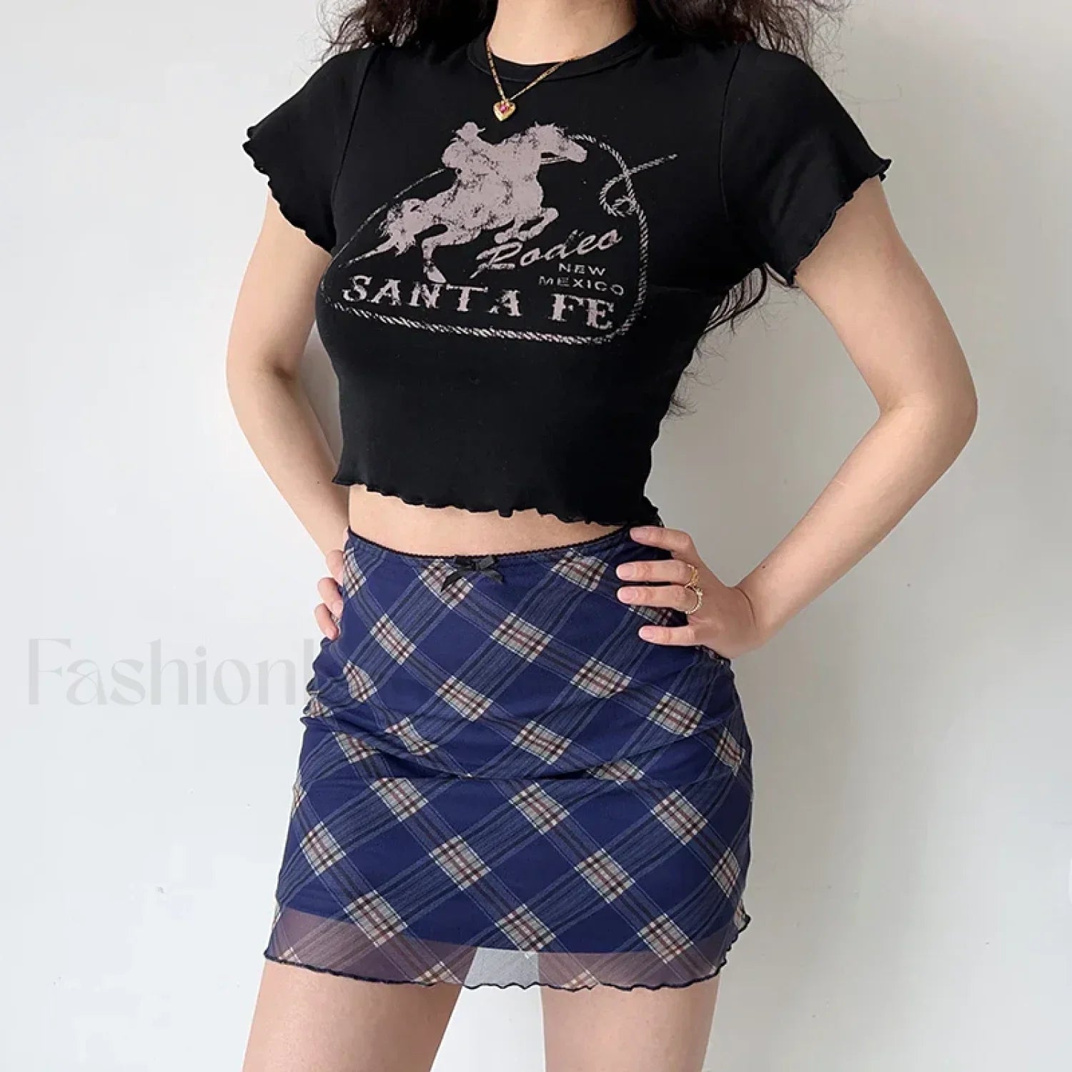Plaid Mesh Bodycon Harajuku Skirt